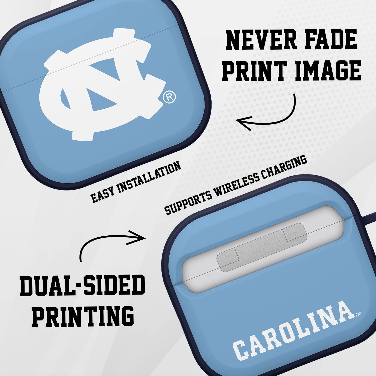 Affinity Bands North Carolina Tar Heels HDX Case Cover Compatible with Apple AirPods Gen 3 (Classic)