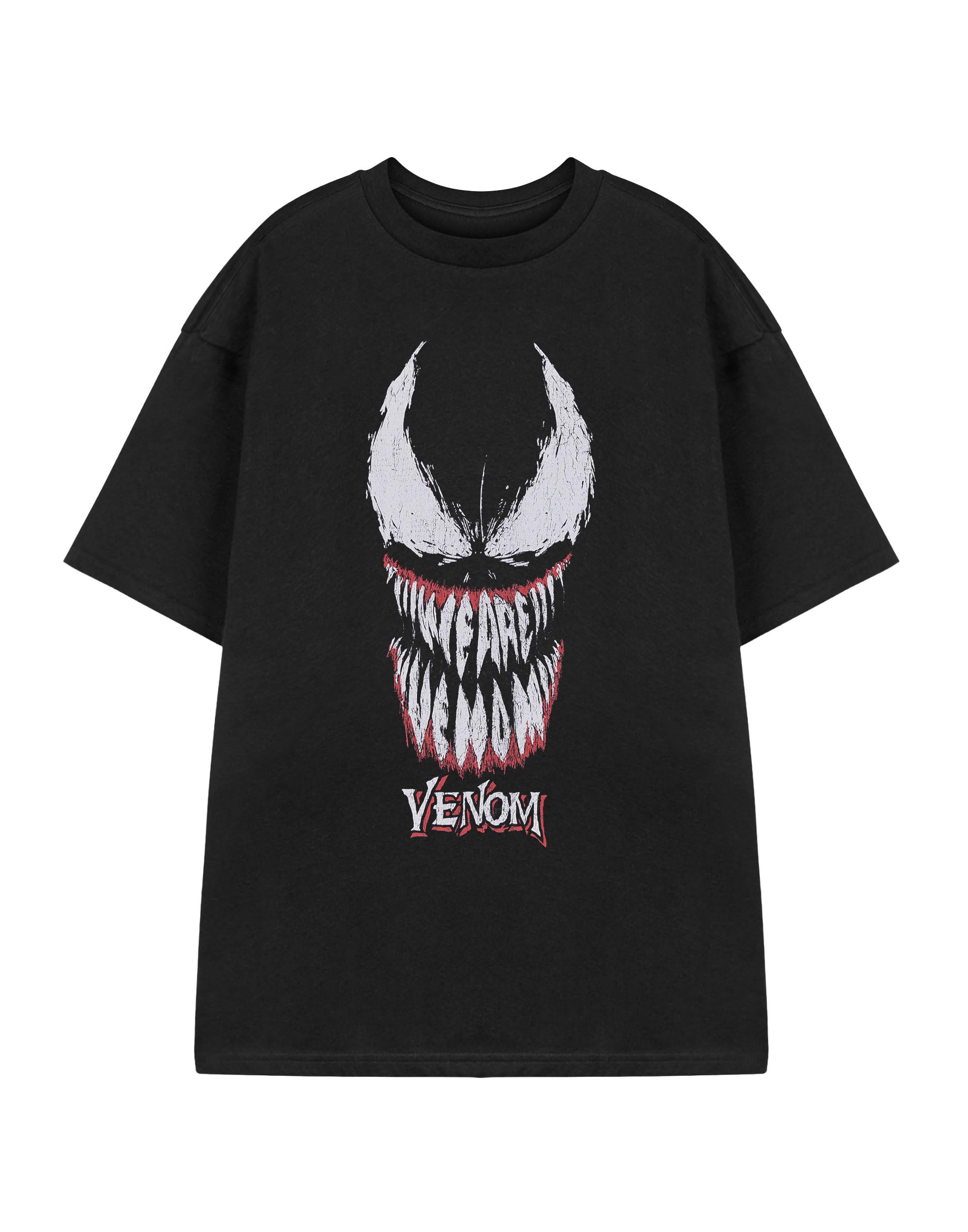 Marvel Venom Face Black Short Sleeve Graphic Tee - Men's Large