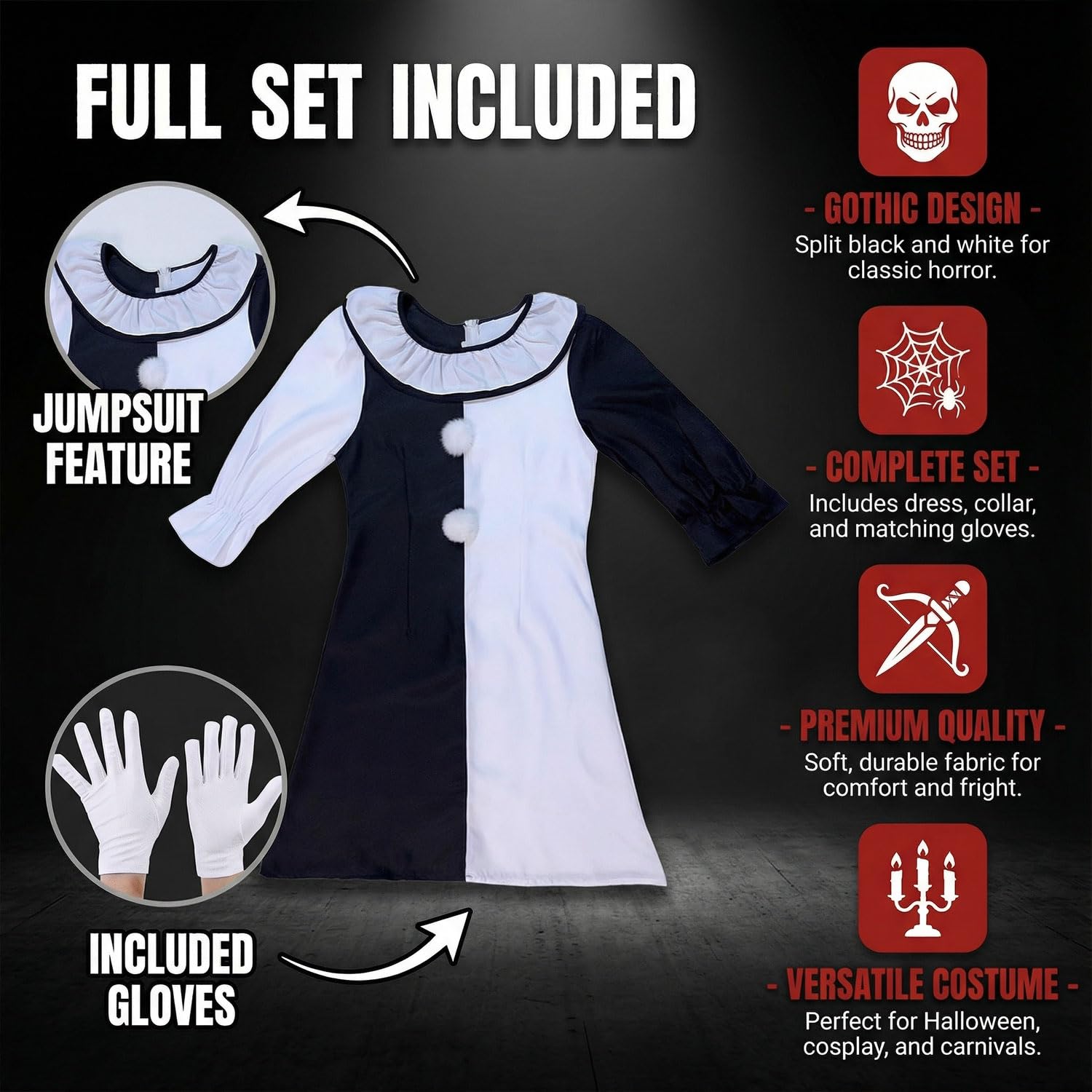 YUPDFGB Terrifier Art The Clowns Costumes - Image 3