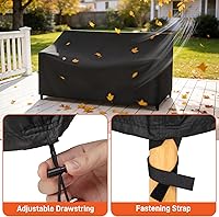 Vista 6 de Arcedo Funda impermeable para muebles de 3 plazas, funda de sofá de exterior para sofá de patio, protección para todo tipo de clima, para asiento
