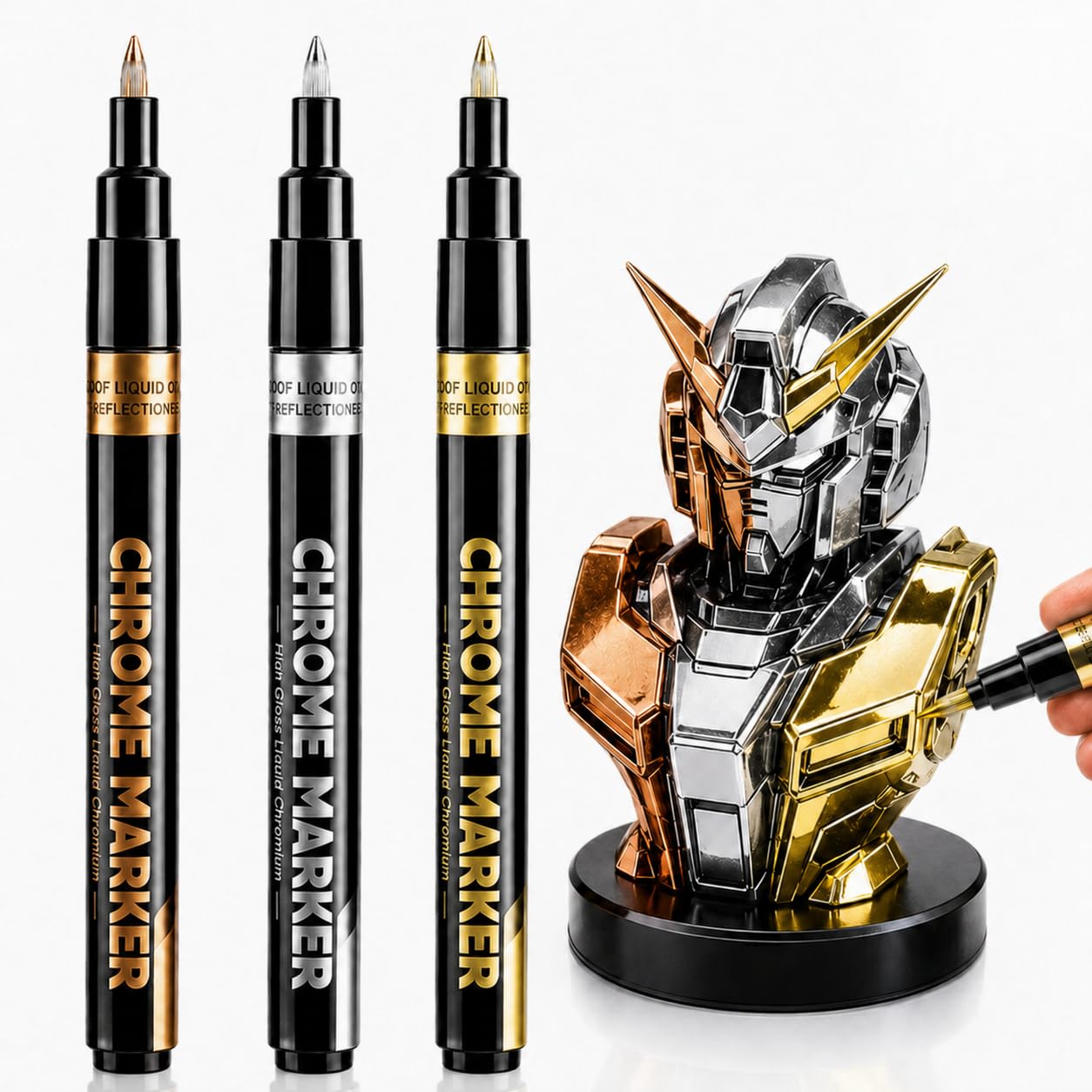 29% Off HOTU Liquid Chrome Markers 3-Pack Gold Silver Copper