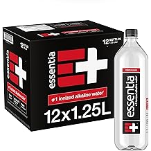 Essentia Water LLC , 99.9% Pure, Infused with Electrolytes for a Smooth Taste, pH 9.5 or Higher; Ionized Alkaline Water, Black, 42.3 Fl Oz (Pack of 12)