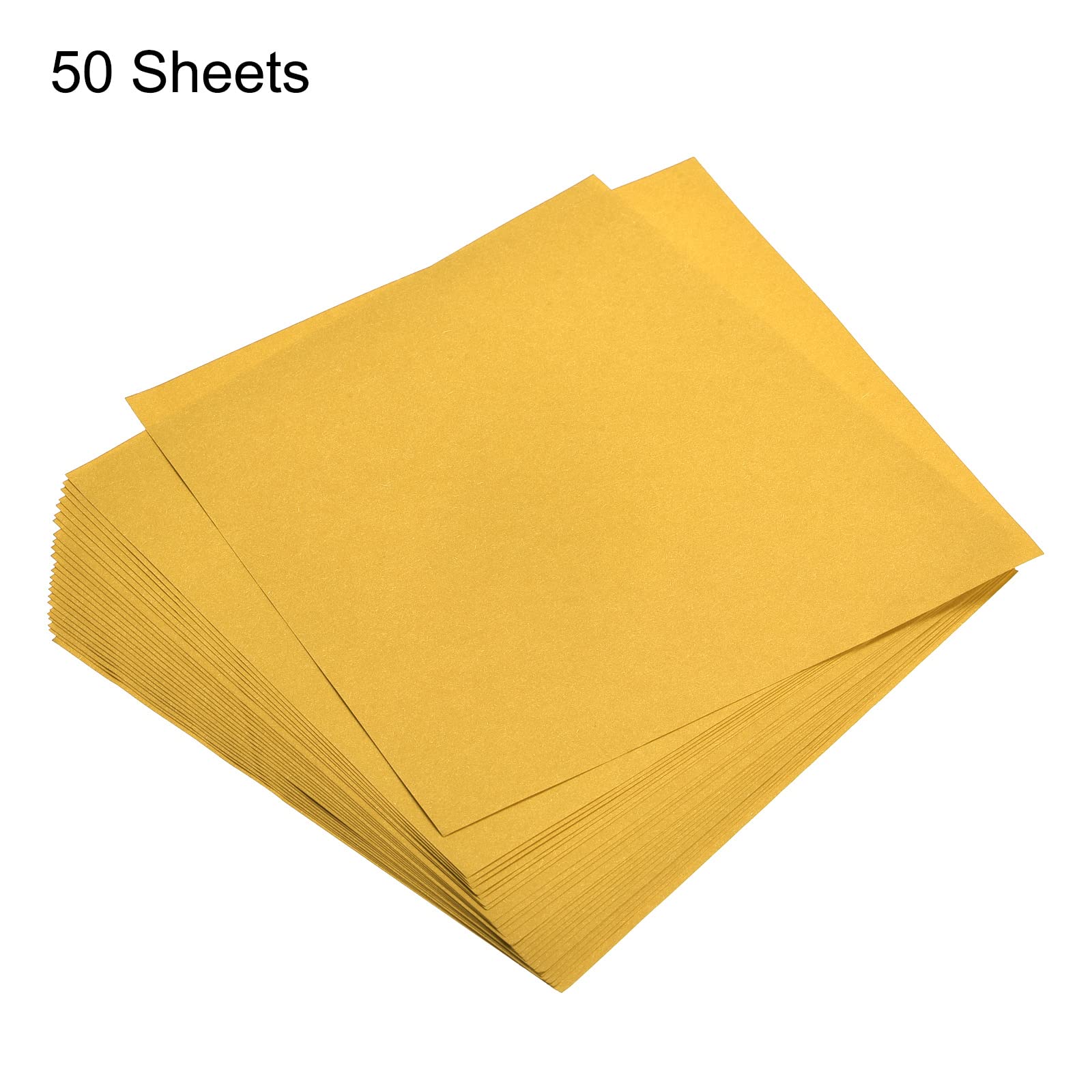 Sourcing Map Lot De 50 Feuilles De Papier Origami Double Face Jaune