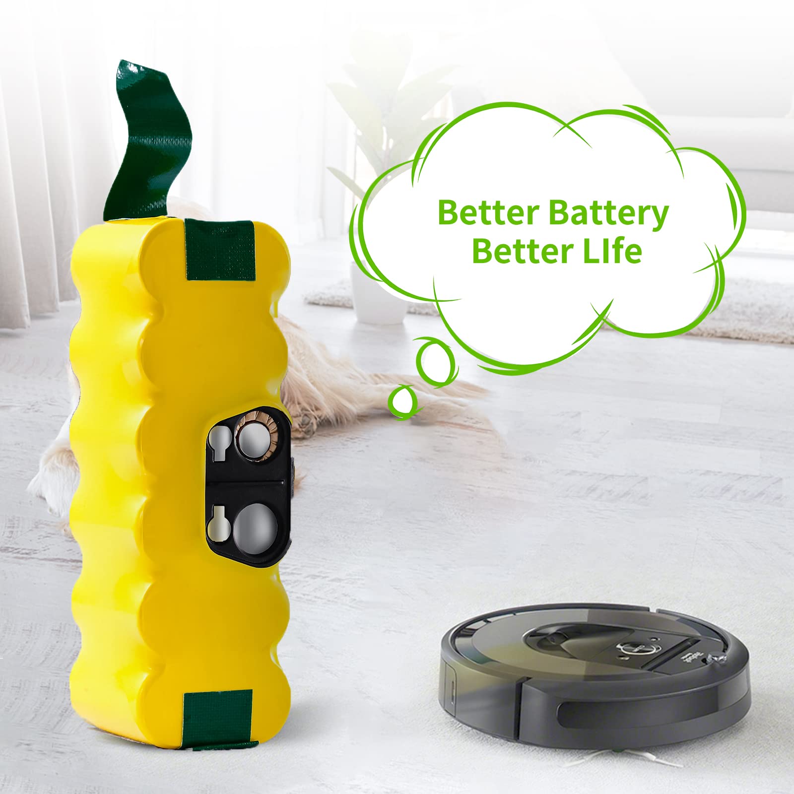 Batteria 4500mAh 14.4V Ni-MH Per IRobot Roomba 500-800 Series - Sostituzione Originale - Foto 4