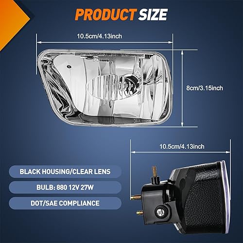 Miniatura 36 de Nilight Conjunto de luz antiniebla compatible con Chevy Silverado 1500 2500 2002 Chevy Silverado 1500 2500 2001-2002 3500 Chevy Silverado 2000-2006