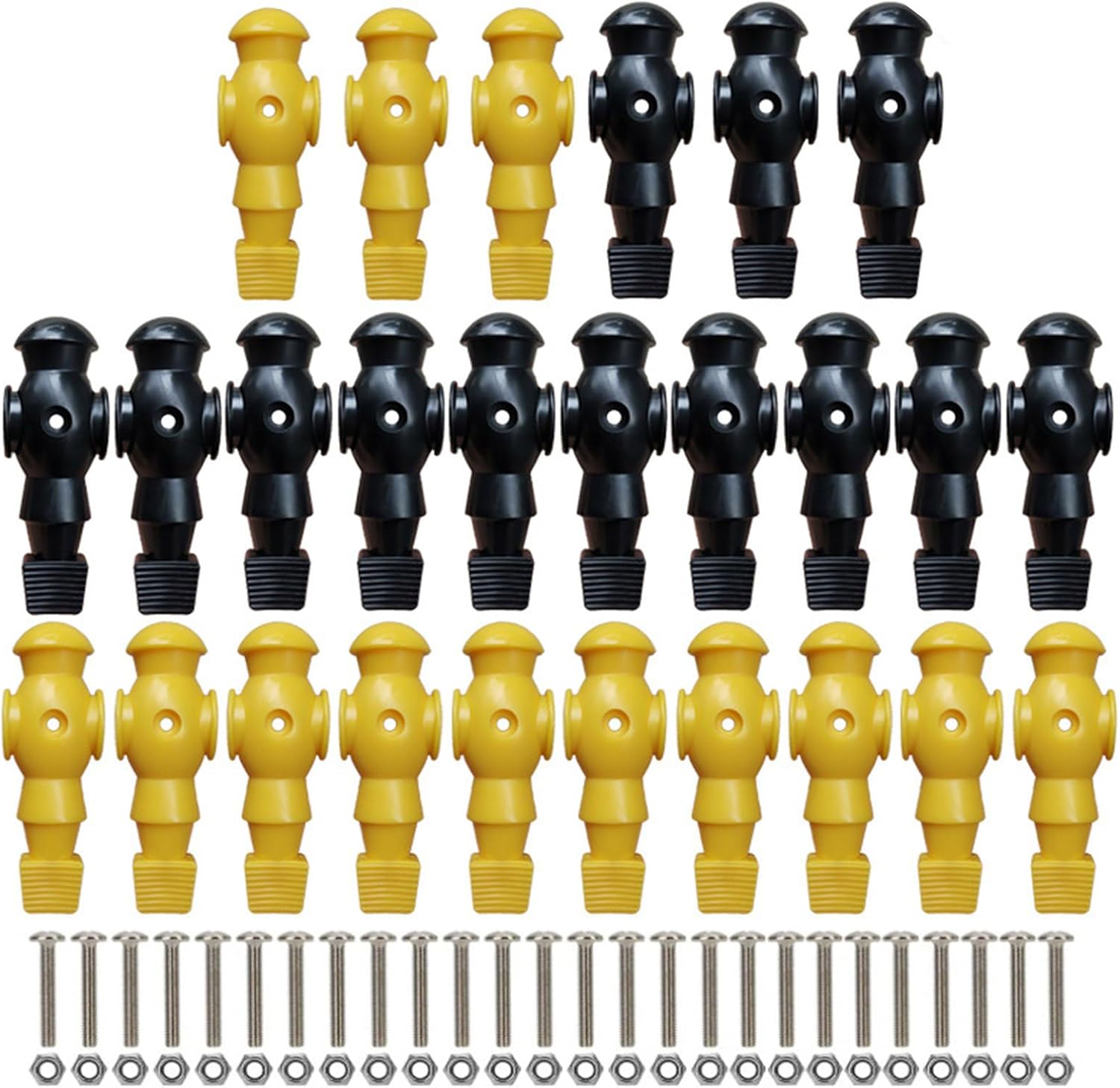 Mjaie 26Pcs Standard Size Foosball Replacement Players Table Foosball Player Soccer Men Games Players Figure Enduring Replacement Soccer Table Player for Game Room