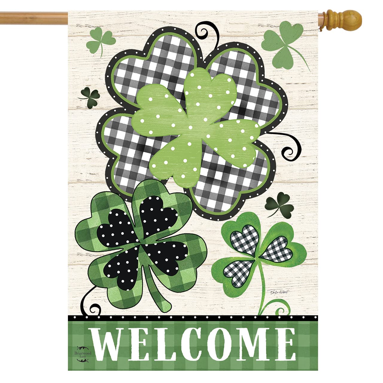 Briarwood Lane Gartenflagge Mit Kleeblättern – 31,8 X 45,7 Cm, St. Patrick’s Day Deko