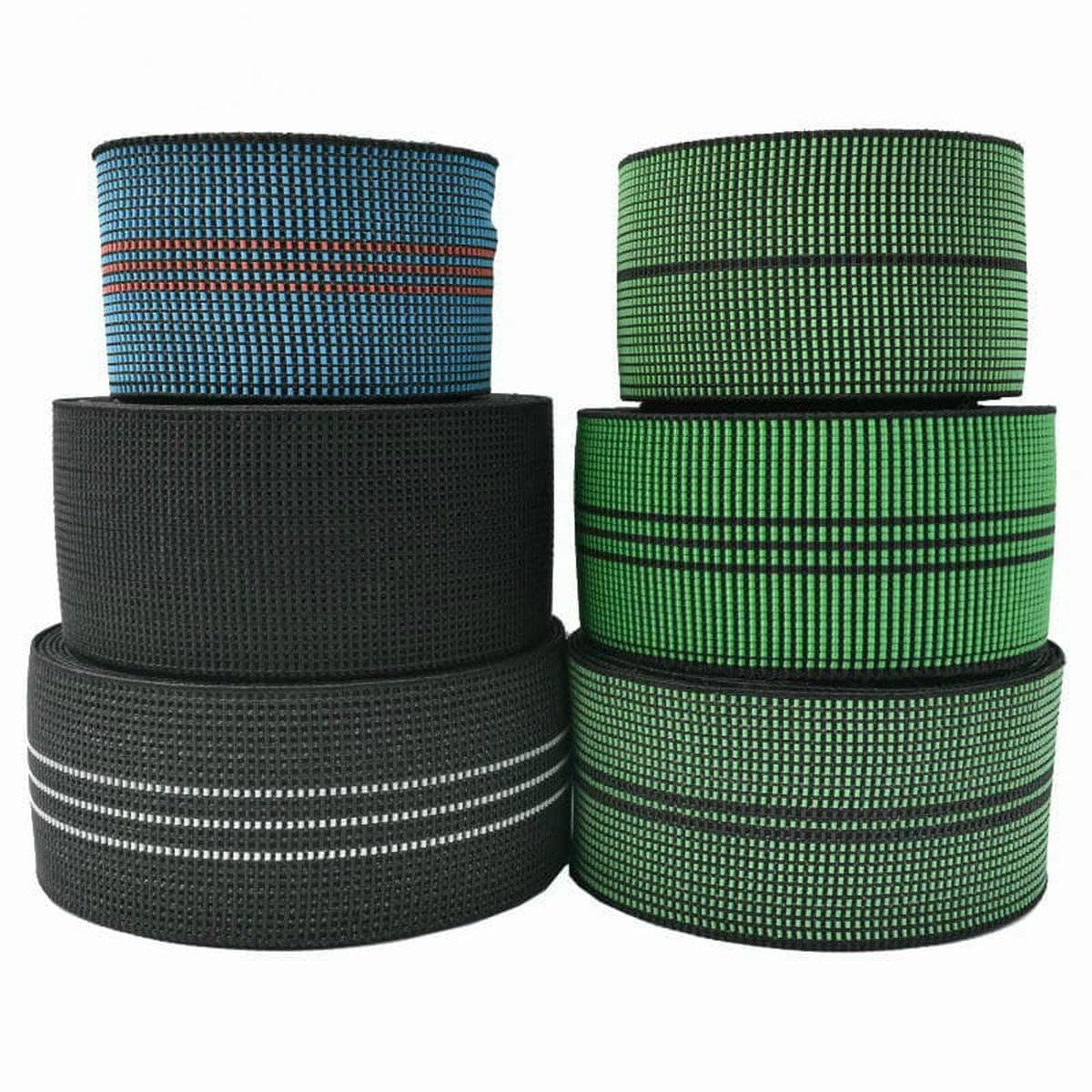Banda elástica de 5/10/20 m, 5 cm de ancho, para muebles, sillas, sofás, respaldos, material de bricolaje, accesorios de repuesto, negro y B, 3, 50 mm, 20 metros