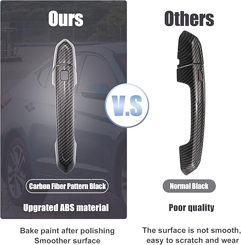 Miniatura 4 de X AUTOHAUX Kit de cubierta de manija de puerta exterior exterior delantera trasera izquierda derecha para Cadillac XT4 XT5 XT6 CT4 CT6 CTS ATS XTS