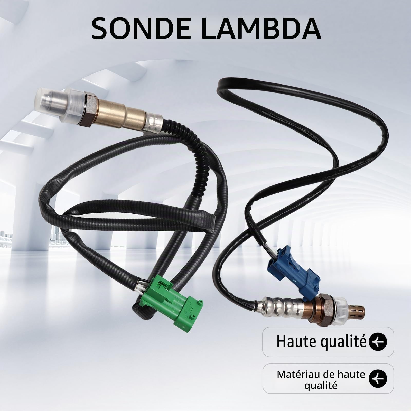 2 x sonde lambda 4-broches 96359782 pour Berlingo C2 C3 C4 C6 DS3 SAXO XSARA 206 207 208 3008 306 308 406 407 508 5008 1007 PARTNER 1628HN capteurs d'oxygène