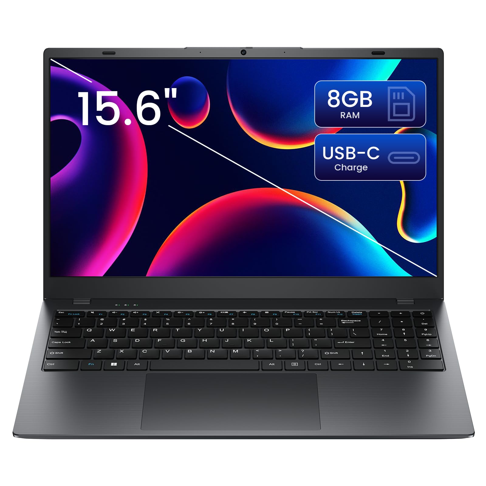 ZENSAUN Laptop Computer, 15.6 Inch Laptops with 8GB RAM 128GB SSD | Pentium Gold 6500Y (Up to 3.4GHz, Beats N4020), FHD IPS Screen, Type-C PD Fast Charging, Laptop for School, Work and Home