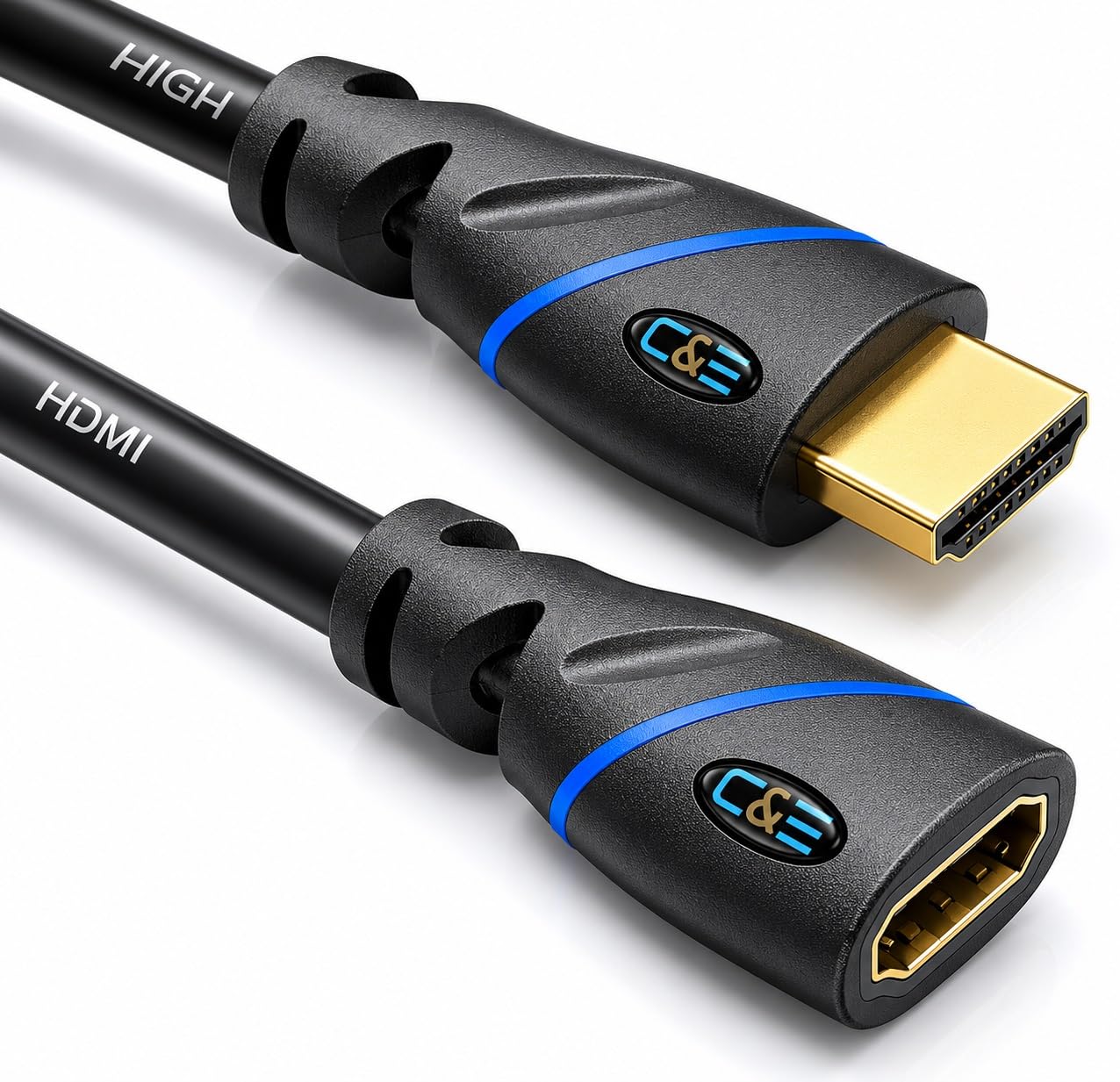 C&E HDMI Cable 25ft - Ethernet & ARC - Black -8