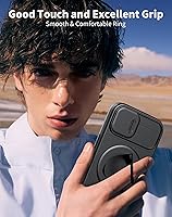 Vista 7 de Funda magnética para iPhone 11 Pro compatible con carga inalámbrica MagSafe, con 2 protectores de pantalla, anillo kickstand de 360° integrado +