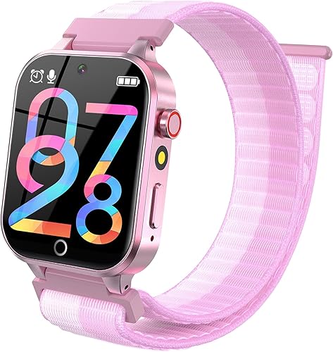 Reloj inteligente para niños con 26 juegos de rompecabezas, cámara, reproductor de música, rastreo, podómetro, linterna de 1224 horas, juguetes