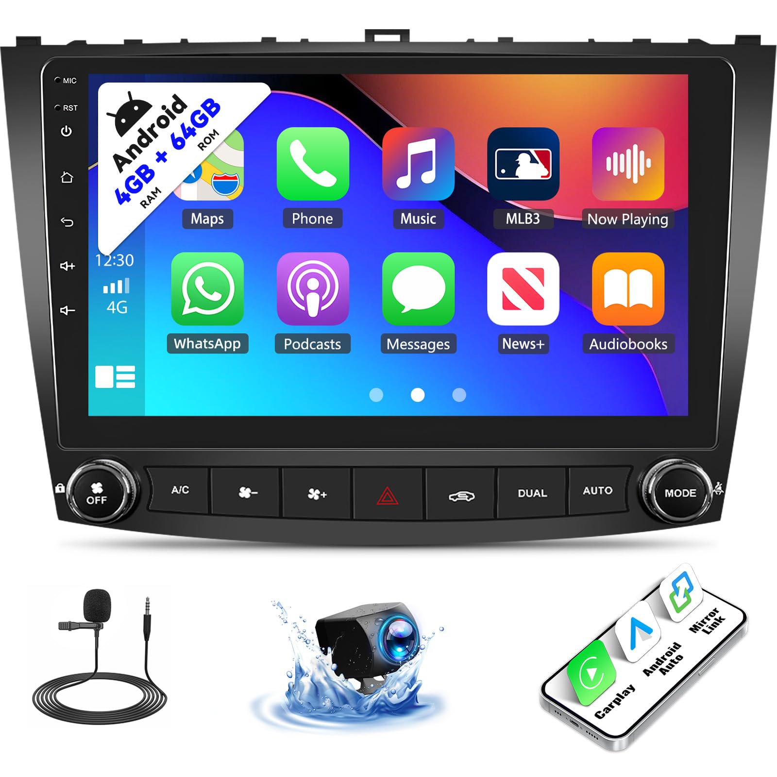 Amazon.co.jp: SIXTOP [4+64G] Androidカーステレオ レクサス IS250