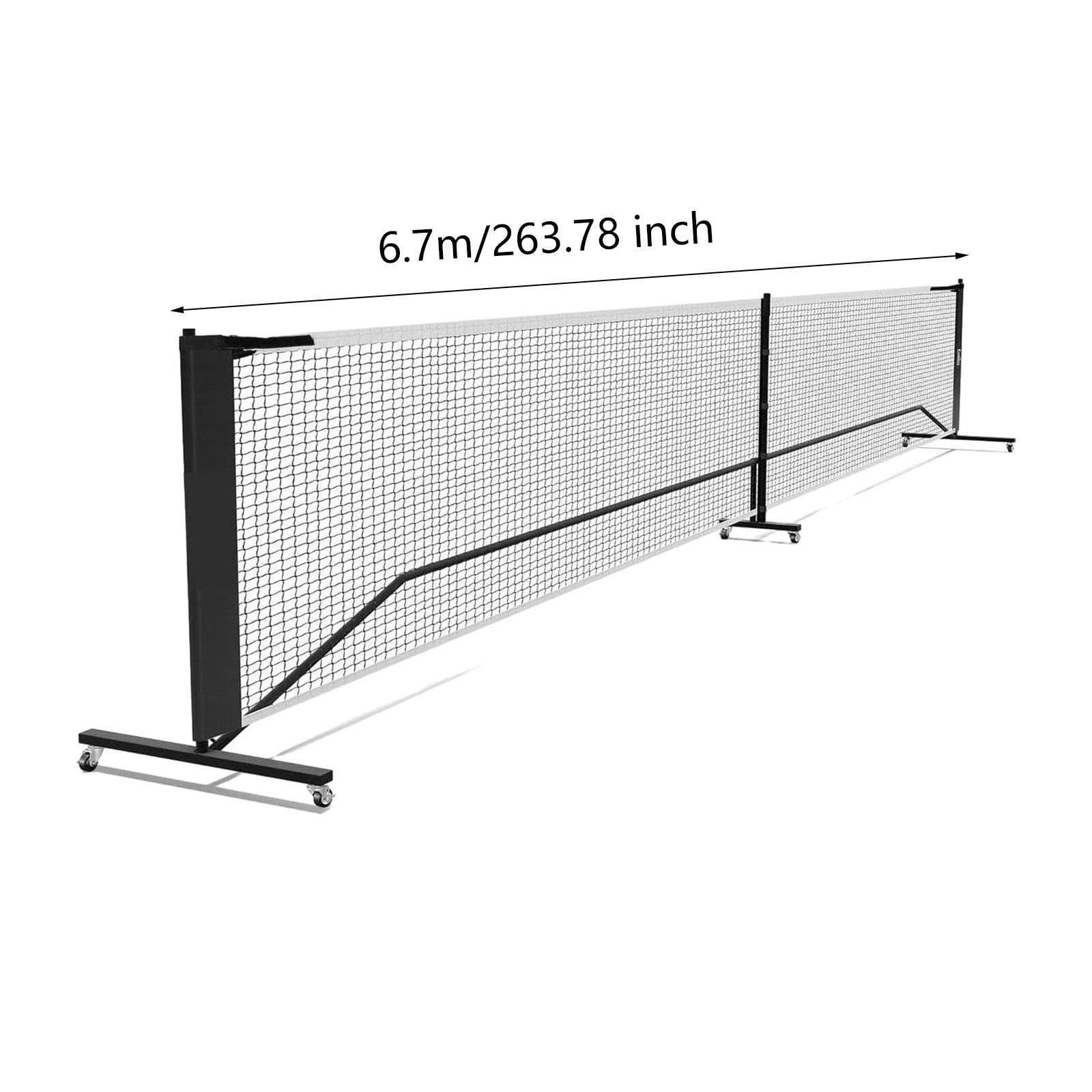 Rete da Tennis regolamentare di Dimensioni Standard con Struttura in Metallo, Montaggio Semplice e Costruzione Durevole, Gioco competitivo, Rete da Badminton da 22 Piedi