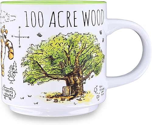 Miniatura 2 de Winnie The Pooh Disney Allover Icons - Taza de café para café expreso, té, capacidad para 13 onzas