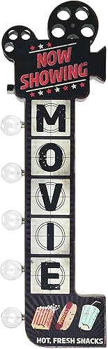 American Art Decor Decoración de pared de marquesina LED vintage, letrero de pared retro con bombillas LED, arte de pared de metal a pilas para bar,