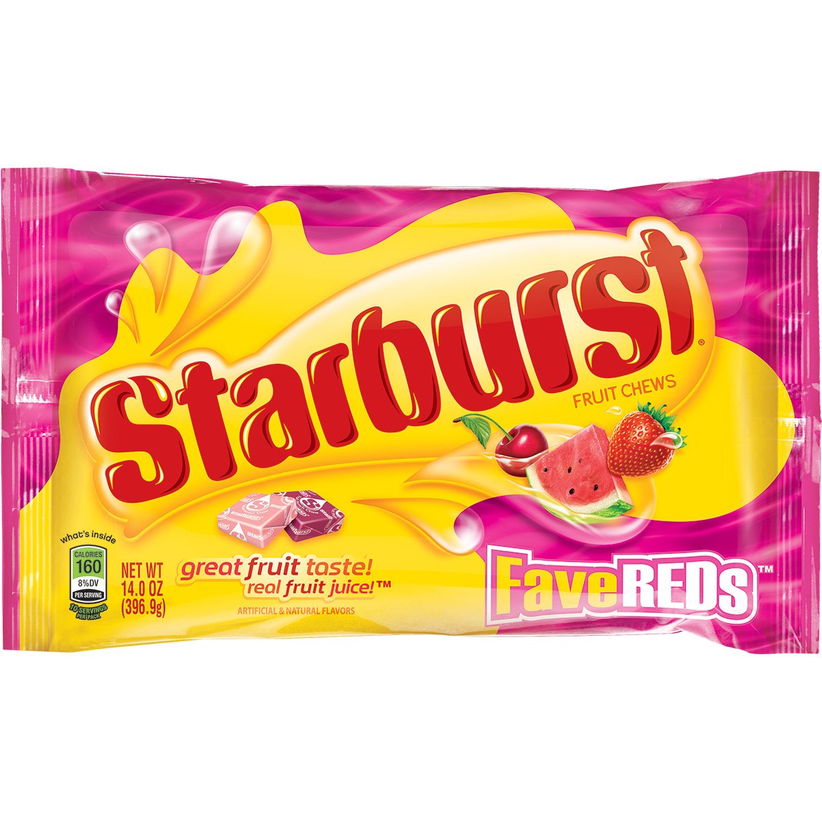 Starburst FaveREDs Fruit Chews Candy, 14 ounce (6 Bags)