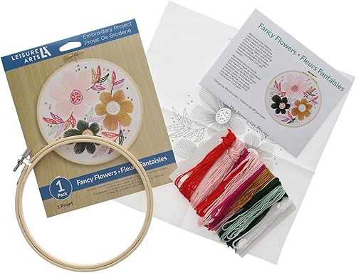 Miniatura 8 de LEISURE ARTS Kit de bordado de 6 pulgadas Home Sweet Home - Kit de bordado para principiantes - Kit de bordado para adultos - Kits de punto de cruz