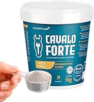 Suplemento Cavalo Forte Casco e Pelo 1kg – Brilho Intenso, Força e Vitalidade – Formulado por Veterinários – Melhora a Qualidade da Pelagem e Fortalece os Cascos – VeterinUp