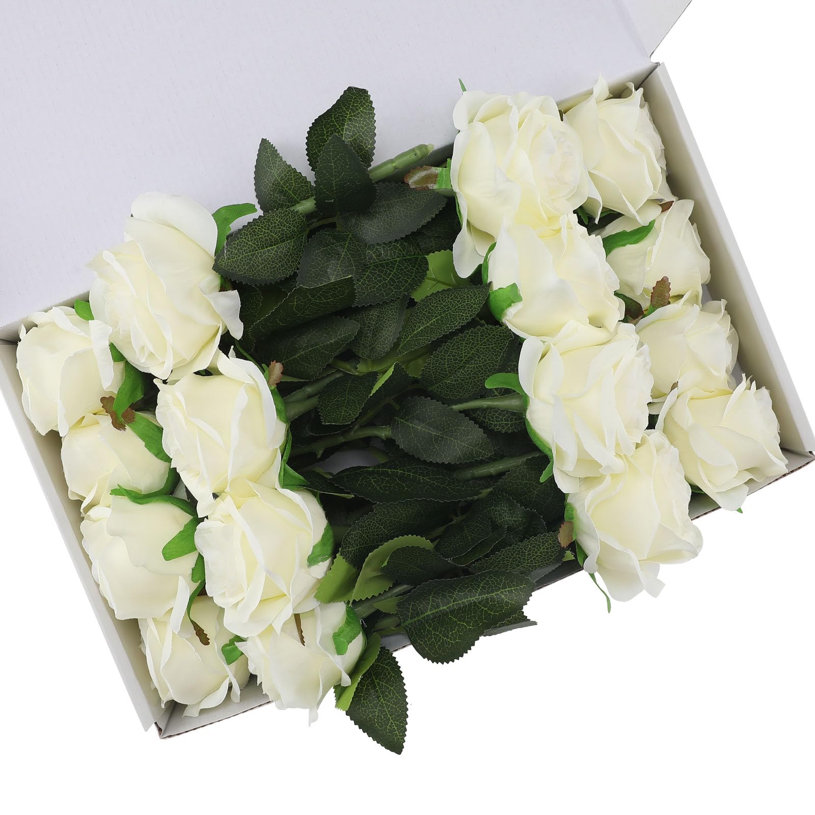 Tifuly White Fake Roses Artificial Flowers - Image 2
