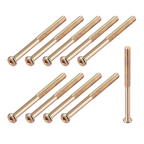 METALLIXITY Tornillos de máquina de cabeza hexagonal (M8 x 4.331 in), 10 unidades, tornillos de media rosca de acero al carbono, para maquinaria,