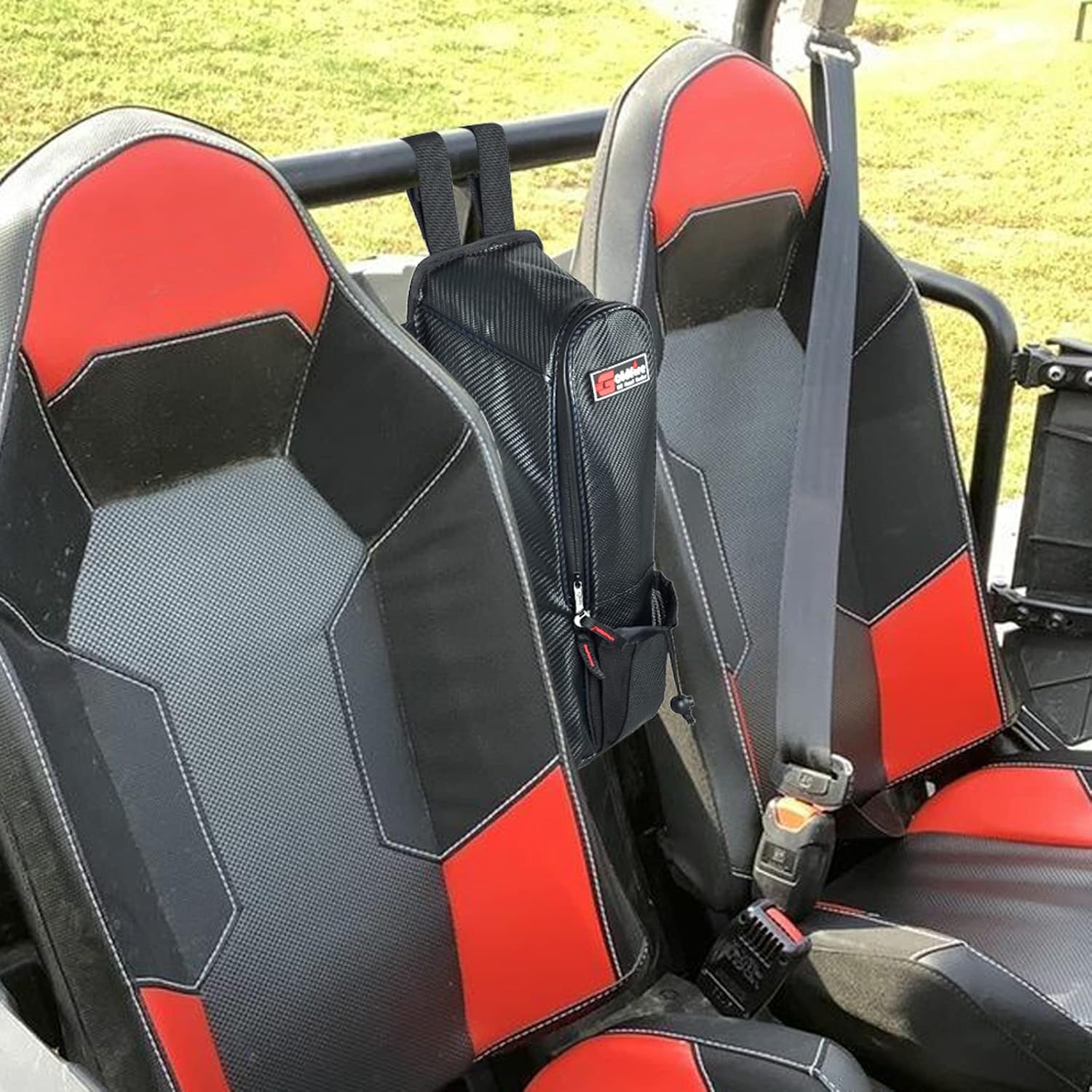 UTV Center Seat Storage Bag Between Seat Bag Tool Pouch Universal Compatible With Kawasaki KRX 1000 Teryx 4 Mule Accessories (Black)