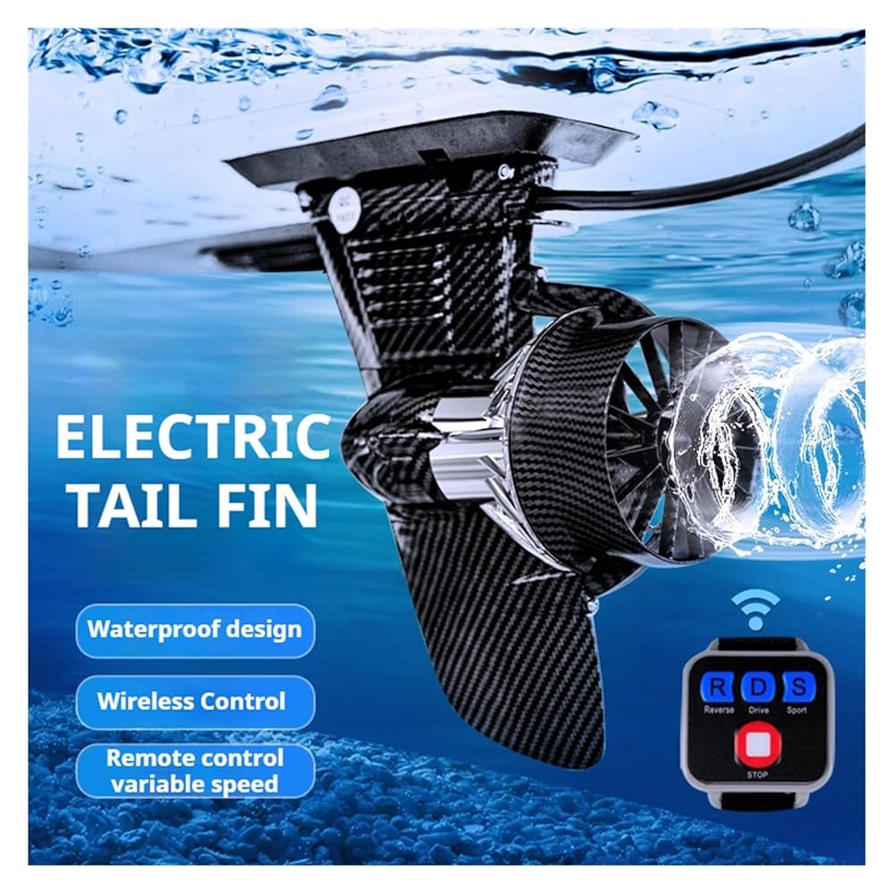 Amazon.co.jp: 3-6km/h電動SUPフィン、ワイヤレスリモコン付き