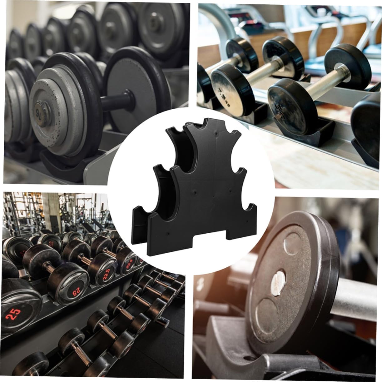 KOMBIUDA 2pcs Vertical Dumbbell Storage Rack Weight Stand Dumbbell Holder for Home Gym Strength Training Equipment Organizer