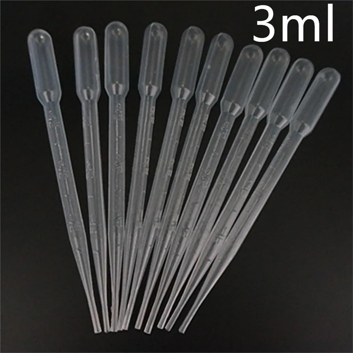100pcs to 1000pcs lab 3ml Plastic Pasteur Pipette Transfer Pipette Dropper Polyethylene(3ml 200pcs)