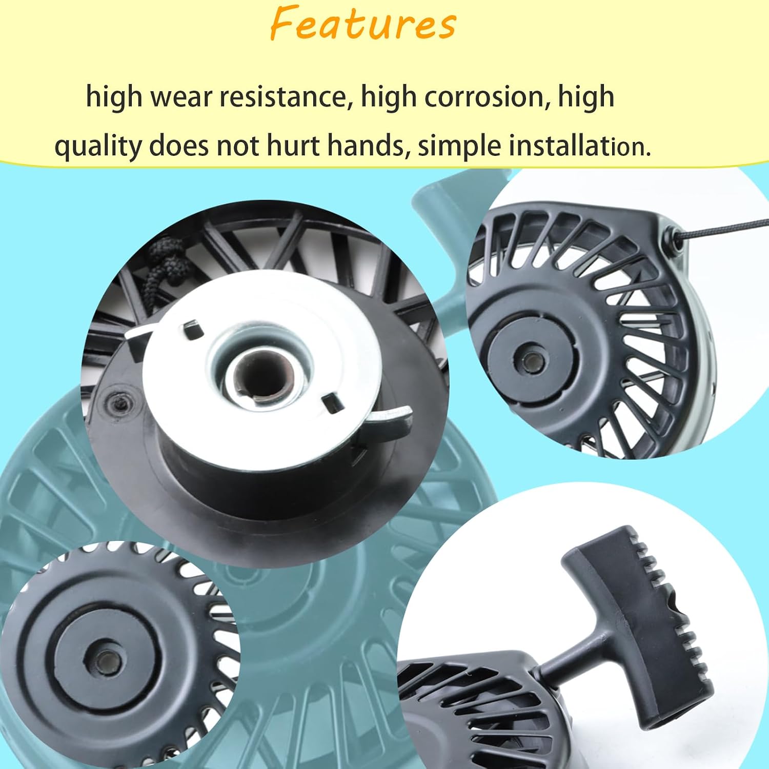 590742 Recoil Starter for Tecumseh 590646 590737 590739 590787 Snowblowers LEV100 LEV115 LEV120 LEV190 AV520 AV600 H30 H35 Tecumseh Toro Small Engine Lawn Mower Pull Start Assembly