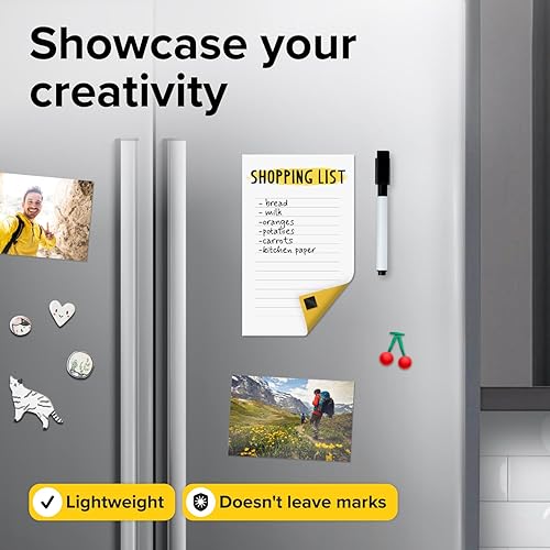 Miniatura 16 de Imanes hiperadhesivos con parte trasera adhesiva, 110 piezas de 0.8 x 0.08 pulgadas cuadrados magnéticos fuertes para pizarra blanca, imanes de 110