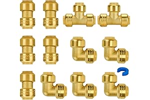 SUNGATOR Shark Bite Fittings Ideal for PEX, Copper, CPVC, and More