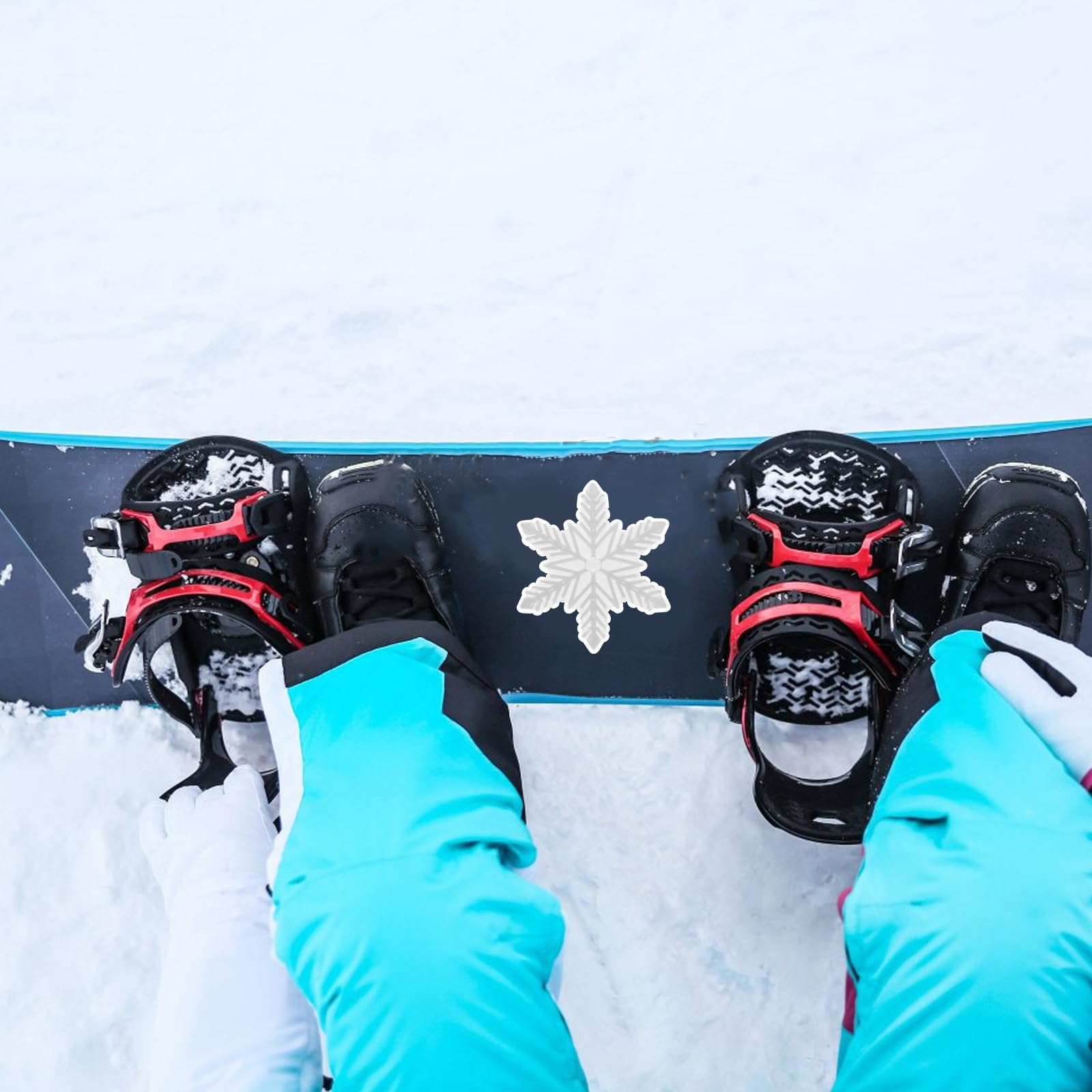 Healvian Outdoor Snowboard Anti rutsch Aufkleber Schneeflocken Design Weiß Strapazierfähiges Kunststoffmaterial Rutschfestes Ski Skating pad Langlebig und Leicht für Winter