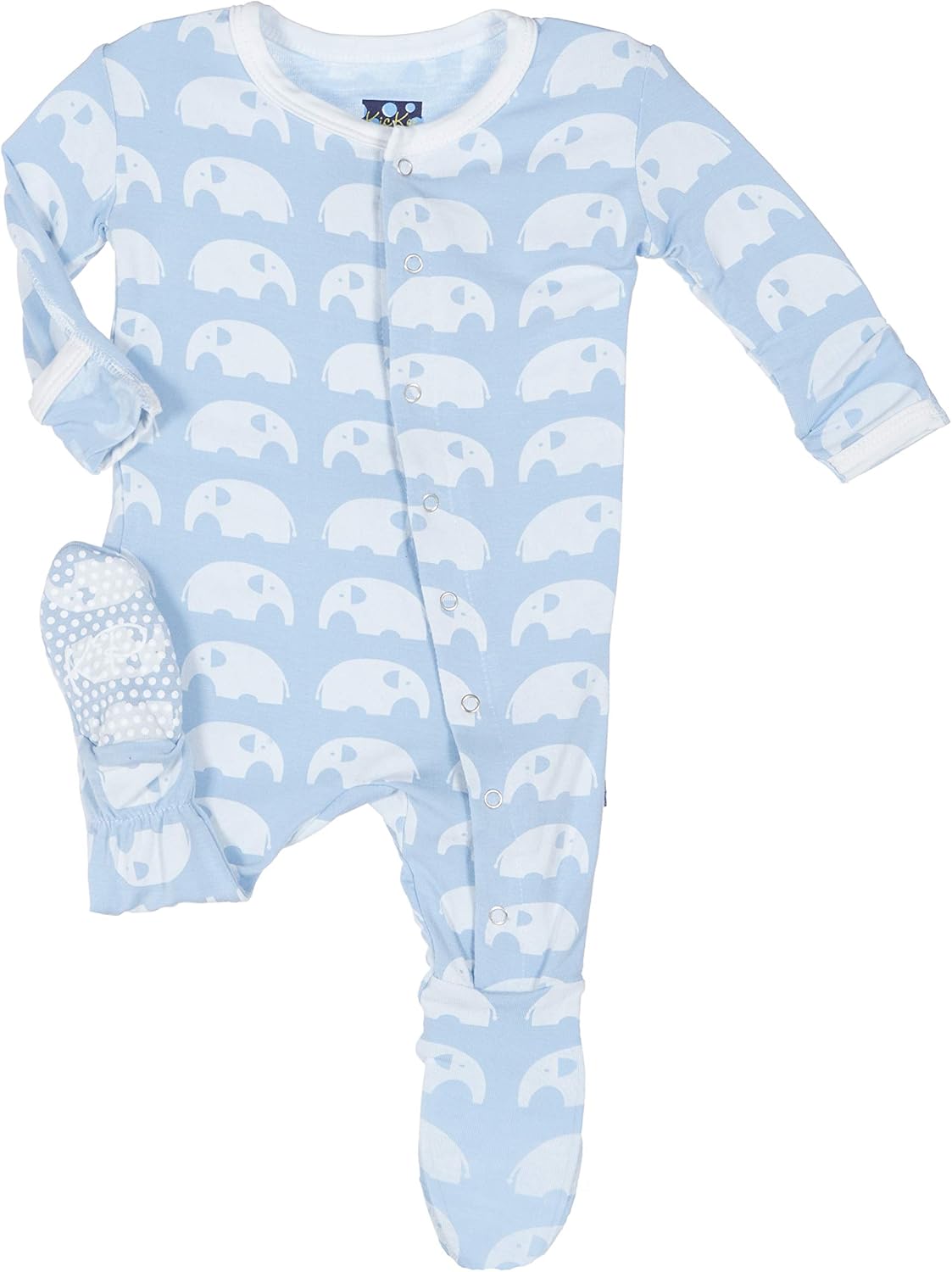 KicKee Pants Print Footie with Snaps