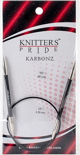 Karbonz - Agujas circulares fijas (16 unidades, 7/0.177 in)
