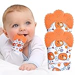 Vicloon 2Pack Silicone Teething Mitt, Soothing Infant Teething Mitten Pain Relief, Prevent Scratches Glove, Safe Silicone Teething Toys for 0-12 Months