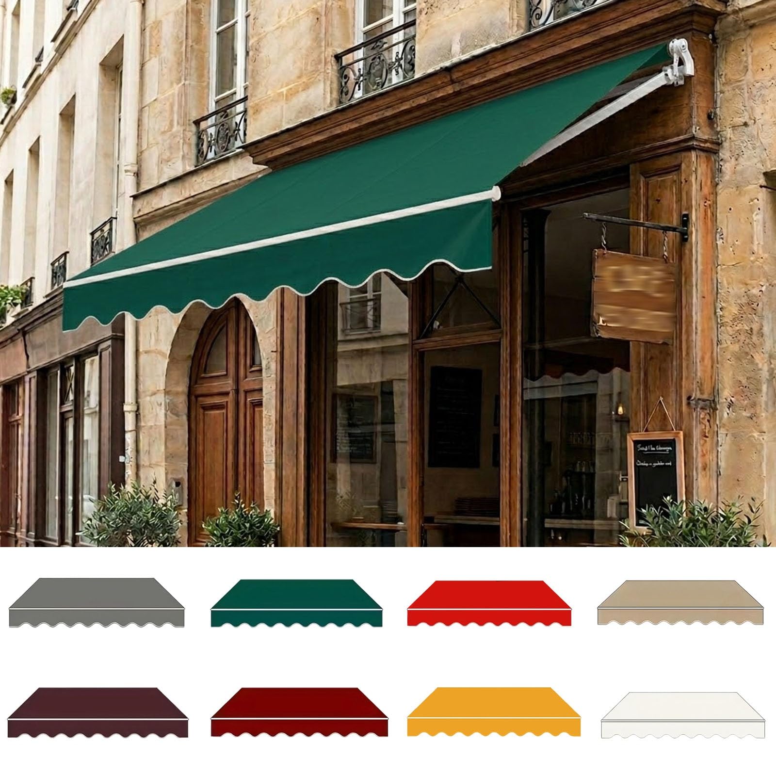 Toile de store banne anti-UV pour supprimer la chaleur sous un auvent de patio