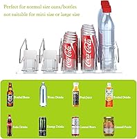 Vista 3 de Organizador de Bebidas para Nevera, Organizador de Bebidas Autoempujante para Nevera, Dispensador Automático de Bebidas para Nevera - Sostiene hasta