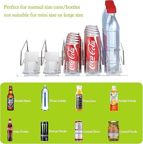 Miniatura 3 de Organizador de bebidas para refrigerador, organizador de bebidas para nevera, dispensador automático de bebidas para refrigerador, capacidad para