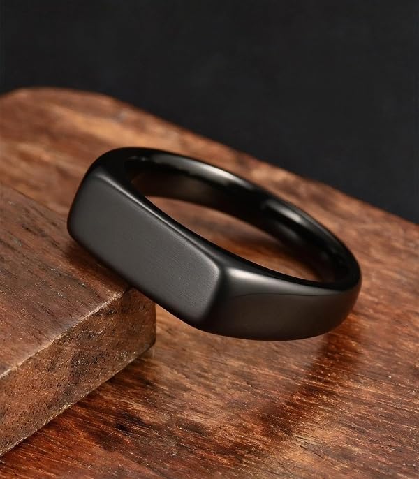 King Ring 7mm Seal Ring – Stainless Steel Band for Men – Black 14 by King Ring - Used condition - Image 3