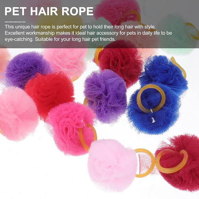 Foto 3 de 8 de Scicalife Accesorios para El Pelo de Perro- Moños Coloridos con Forma de Bola para Perros Pequeños- Diademas…