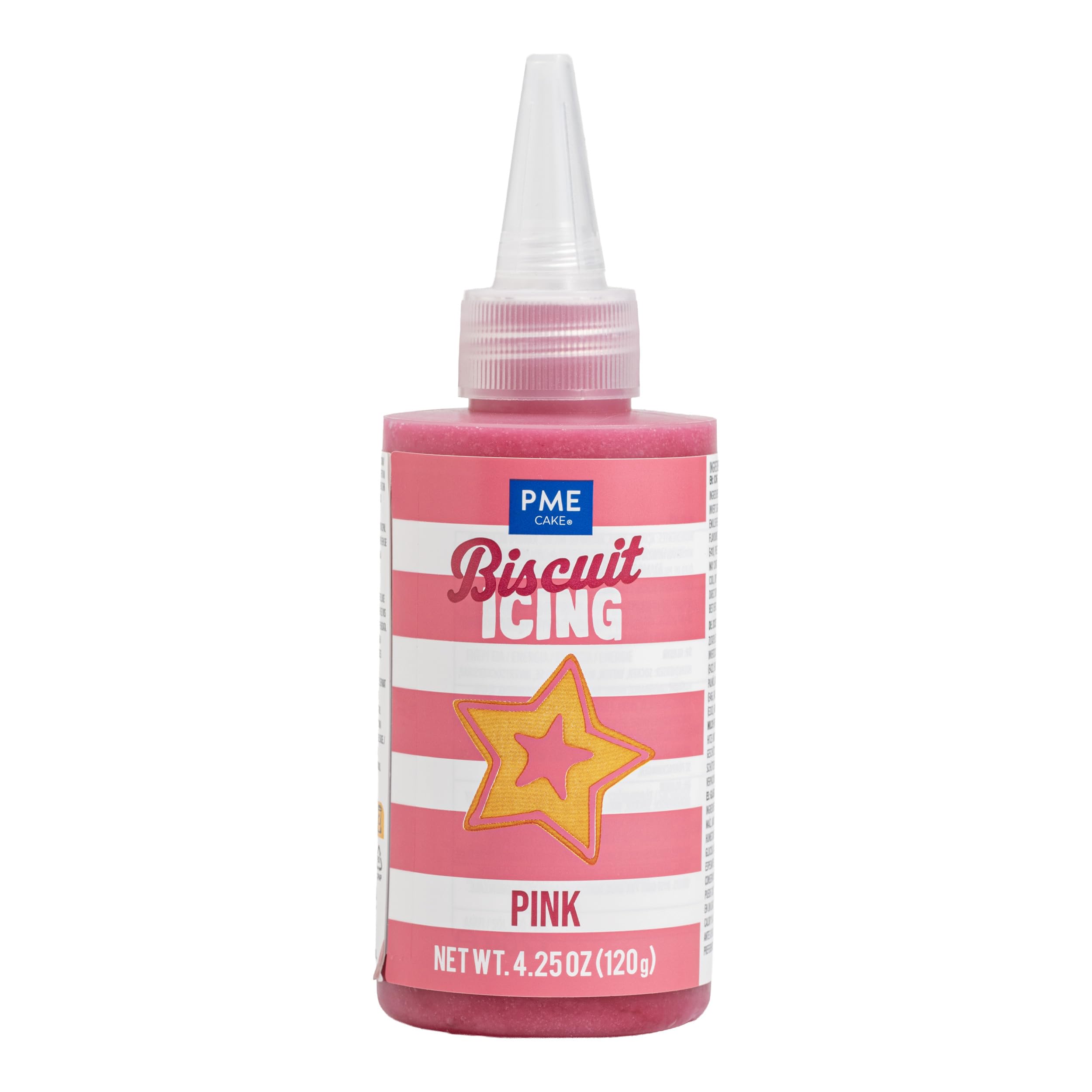 PME Cake Biscuit Icing- Pink (120g / 4.25oz) | Ready-to-Use Pink Cookie & Biscuit Icing for Decorating Cookies, Gingerbread & Sweet Treats