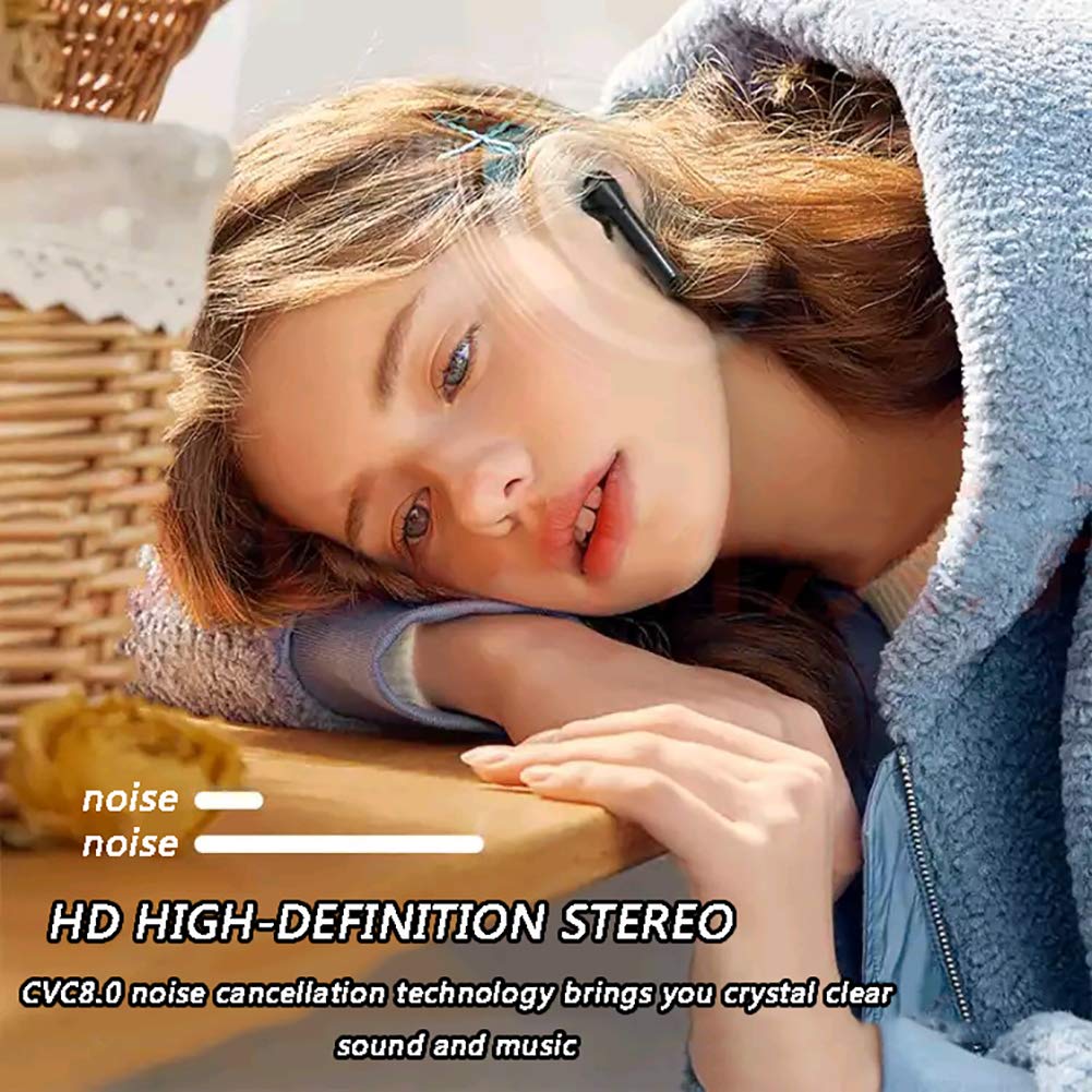 RSGK TWS zestaw słuchawkowy Bluetooth, 60-godzinny czas odtwarzania, bezprzewodowy zestaw słuchawkowy Bluetooth (z ładowarką), wbudowany mikrofon, może być używany do uprawiania sportu i fitnessu