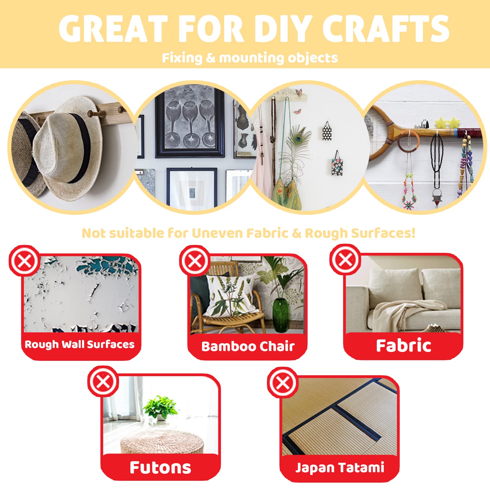 Nastro Biadesivo Feltro TEUVO 11cm X 1m - Antiscivolo Per Tappeti E Pavimenti - Foto 6