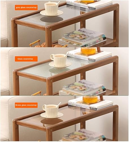 Miniatura 4 de TOMYEUS Aparador de bufé, estante simple para sala de estar, armario lateral de cristal, armario de cocina, armario de té móvil, armario de