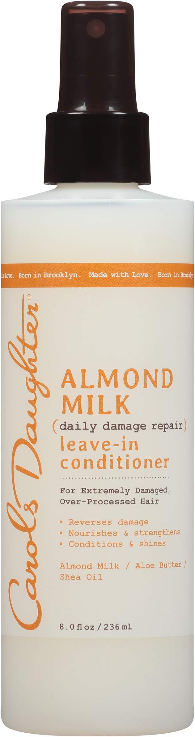Carol’s Daughter Almond Milk Leave In Conditioner with Almond Milk, Aloe Butter and Shea Oil for Extremely Damaged Hair, 8 fl oz