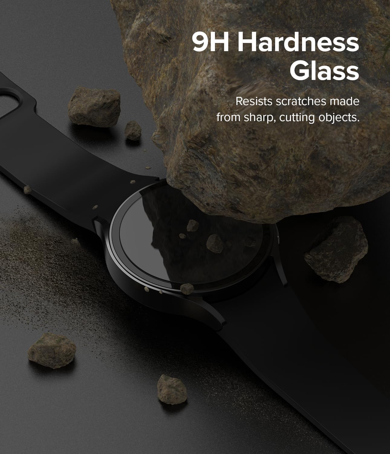 Ringke Glass [4 Pack] Compatible with Samsung Galaxy Watch 6 Screen Protector (44mm), Anti Scratch 9H Hardness Protective Tempered Glass - R6