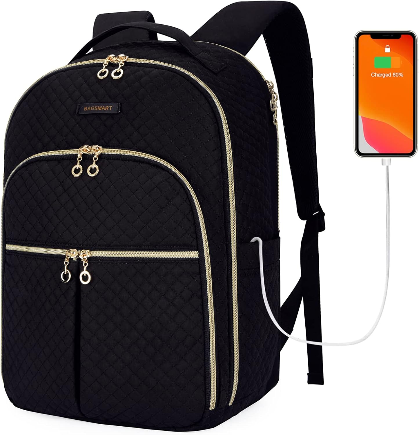 bagsmart Laptop Backpack Women, Lightweight Travel Backpack for Women